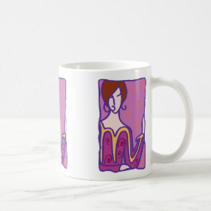 Skorpiofrauen der 1920er Jahre lila Kaffeetasse