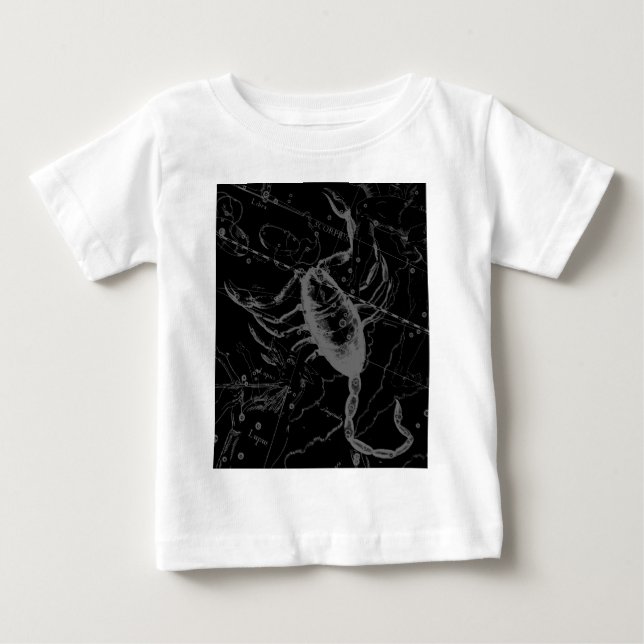 Skorpiokonstellation Hevelius 1690 Gravieren Baby T-shirt (Vorderseite)