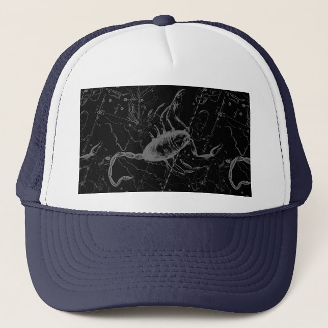Skorpiokonstellation Hevelius 1690 Gravieren Truckerkappe (Vorderseite)