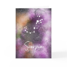 Skorpiokonstellation Zodiac Lila Galaxie