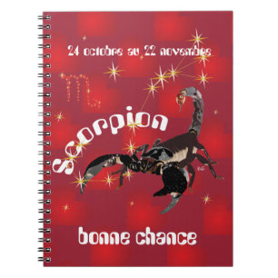 Skorpion 24 octobre au 22 novembre Carnet Notizblock