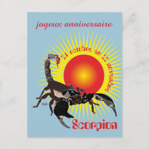 Skorpion 24 octobre au 22 novembre Cartes postales Postkarte