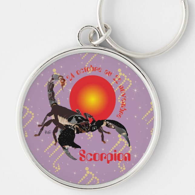 Skorpion 24 octobre au 22 novembre Porte-clés Schlüsselanhänger (Vorne)