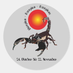Skorpion 24. Oktober bis 22. November Aufkleber