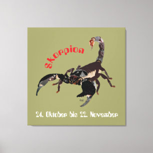 Skorpion 24. Oktober bis 22. November Leinwand