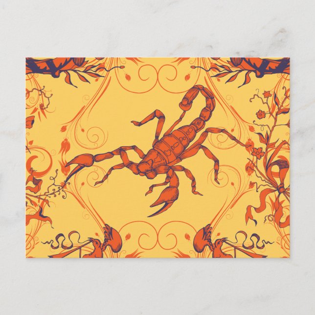Skorpion 2 ~ Skorpione Scorpio Insekten Postkarte (Vorderseite)