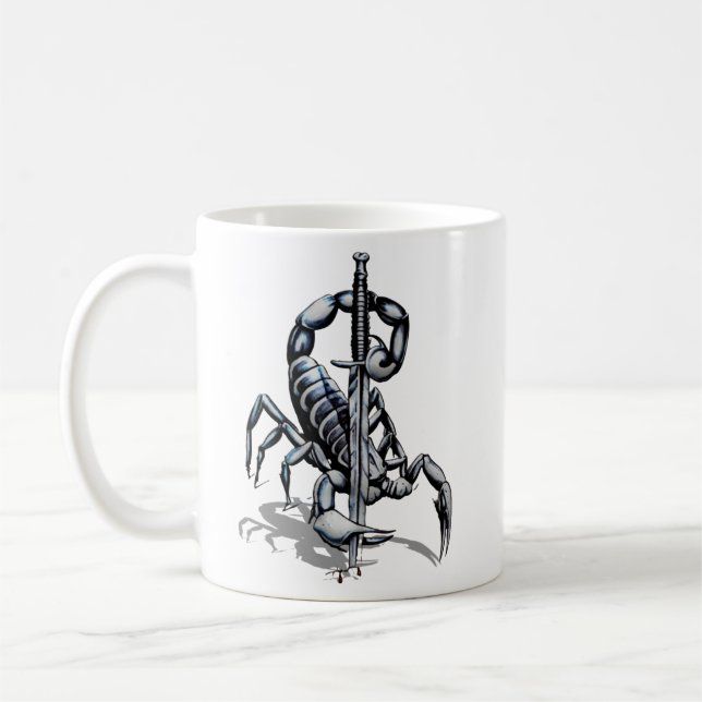 Skorpion, 3D-Illustrations-T - Shirt Trucker Hat H Kaffeetasse (Links)