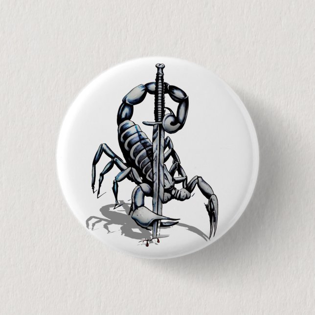 Skorpion, 3D-Illustrator T - Shirt Trucker Hat Button (Vorderseite)