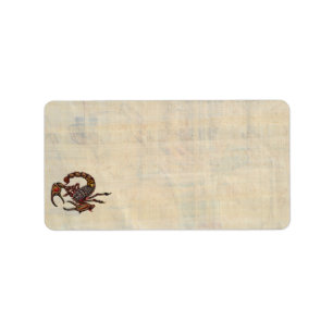 Skorpion Adressaufkleber