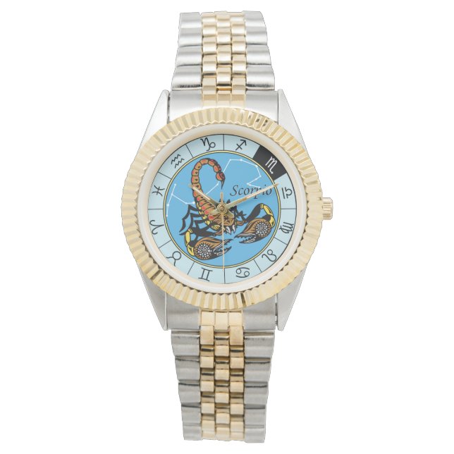 Skorpion astrologisches Anzeichen von zodiac Armbanduhr (Vorderseite)
