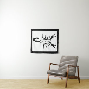 Skorpion Black Scorpion Sternzeichen Wandteppich