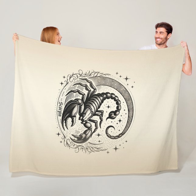 Skorpion Crescent Moon Astrologie Zodiac Scorpio Fleecedecke (Beispiel)