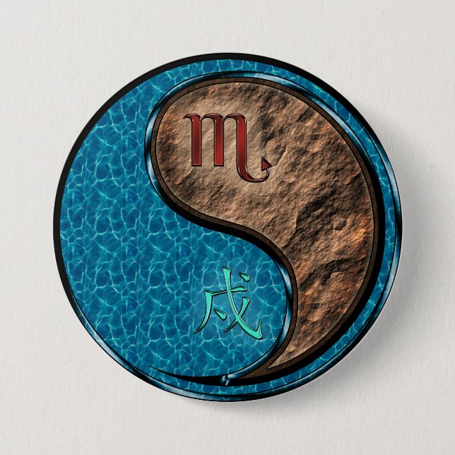 Skorpion & Erdhund Button (Vorderseite)