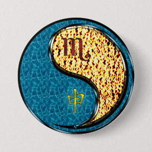 Skorpion & Feuer-Affe Button