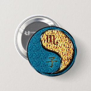 Skorpion & Feuer-Ratte Button