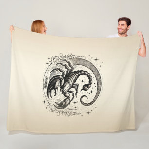 Skorpion Halbmond Astrologie Tierkreiszeichen Skor Fleecedecke