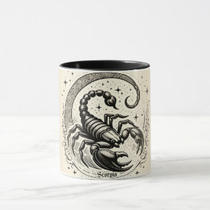 Skorpion Halbmond-Mond Astrologie Tierkreiszeichen Tasse