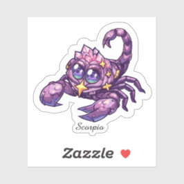 Skorpion Himmels-Tierkreis-Sticker - Rosa Skorpion Aufkleber