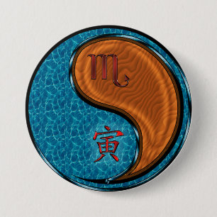 Skorpion & Holz Tiger Button