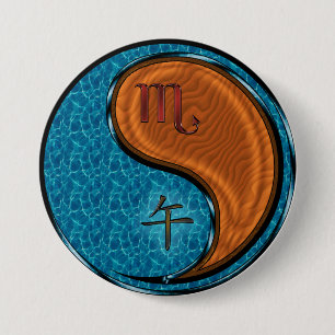 Skorpion & Holzpferd Button