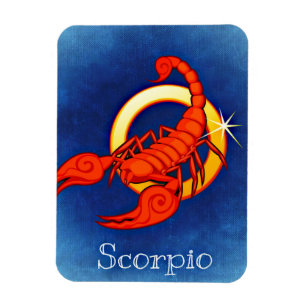 Skorpion in Blau Magnet