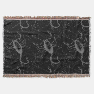 Skorpion Konstellation Hevelius 1690 auf schwarzem Decke