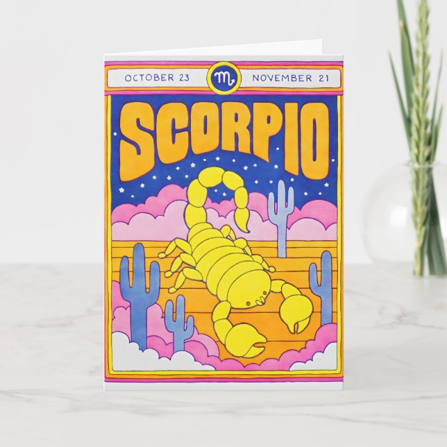 Skorpion Letterpress Karte (Vorderseite)