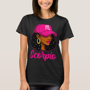 Skorpion Mädchen Rosa Mütze Sternzeichen Geburtsta T-Shirt