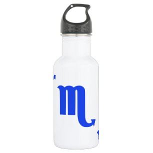Skorpion Muster Blau Edelstahlflasche