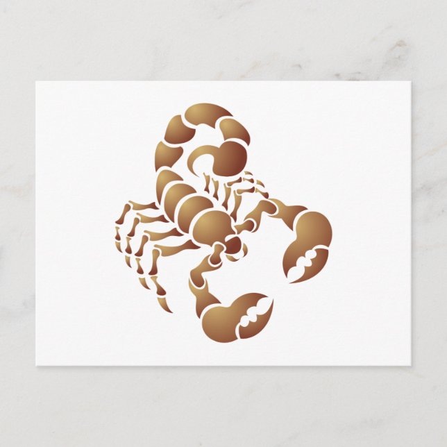 Skorpion Postkarte (Vorderseite)