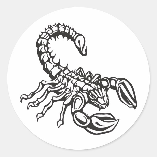 Skorpion Runder Aufkleber (Vorderseite)