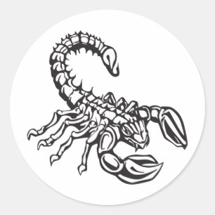 Skorpion Runder Aufkleber