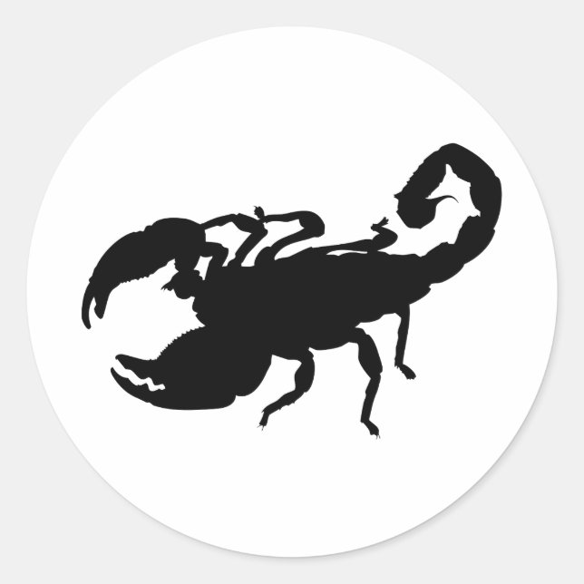 Skorpion Runder Aufkleber (Vorderseite)