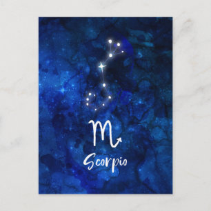 Skorpion Sternbild Blaue Galaxie Himmels- Postkarte