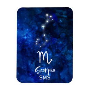 Skorpion-Sternbild Blaue Galaxie Monogramm Magnet