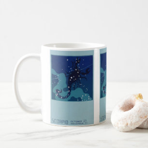 Skorpion-Sternbild, Vintage-Zodiak-Astrologie Kaffeetasse