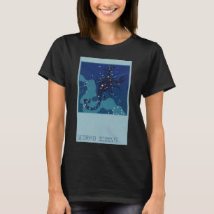 Skorpion-Sternbild, Vintage-Zodiak-Astrologie T-Shirt