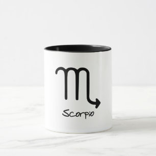 Skorpion-Sternzeichen auf weißem Hintergrund Tasse