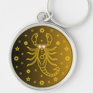 Skorpion-Sternzeichen-Emblem Minimales Himmelssy Schlüsselanhänger
