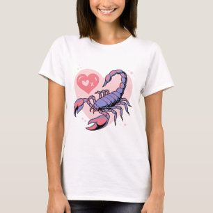 Skorpion-Sternzeichen-Herz-Design – Süße Astrologi T-Shirt