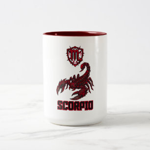 Skorpion Sternzeichen Karmesinroter Skorpion Kosmi Zweifarbige Tasse