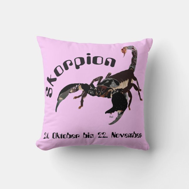 Skorpion - Sternzeichen Kissen (Vorderseite)