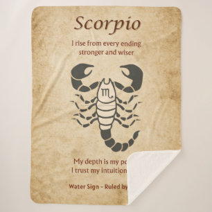 Skorpion-Sternzeichen mit Affirmationen Sherpadecke