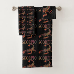Skorpion-Sternzeichen-Symbol-Badehandtuch-Set Badhandtuch Set