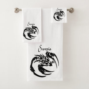 Skorpion-Sternzeichen-Symbol und -Zeichen Badhandtuch Set