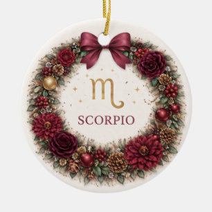 Skorpion-Sternzeichen-Weihnachtsbaumschmuck – Tief Keramik Ornament
