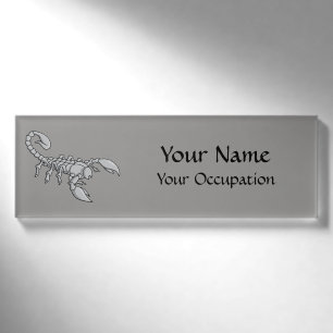 Skorpion-Symbol Namenschild
