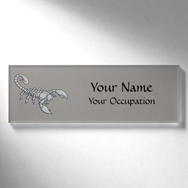 Skorpion-Symbol Namenschild (Vorderseite)