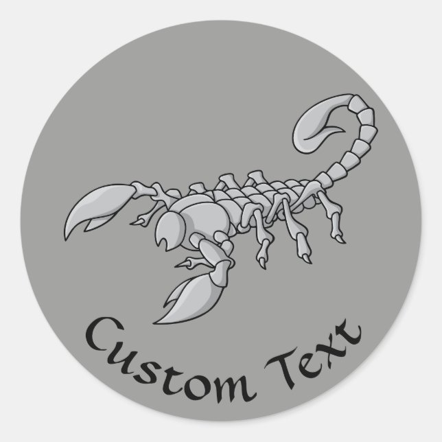 Skorpion-Symbol Runder Aufkleber (Vorderseite)