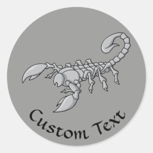Skorpion-Symbol Runder Aufkleber